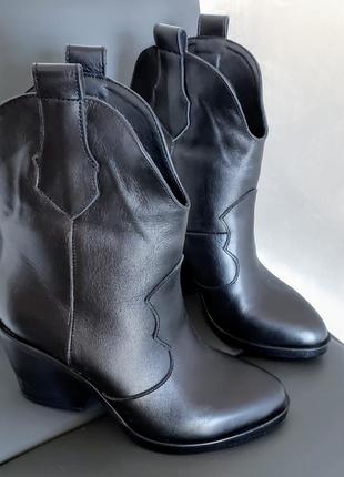 Казаки кожаные р36-40 сапоги ботинки ботильоны козаки шкіряні чоботи черевики ботильйони4 фото