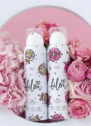 Дезодорант-спрей bilou deodorant spray flashy flower, 150 мл1 фото