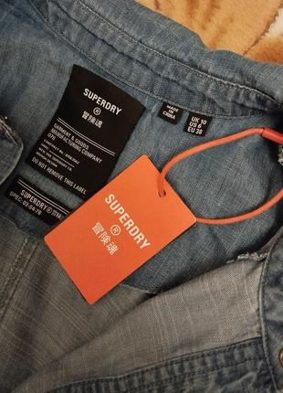 Оверсайз джинс  міді сукня сорочка ліоцелл superdry5 фото