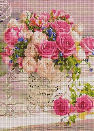 Алмазная мозаика красивые розы 40х50 см colorart sp0832 фото