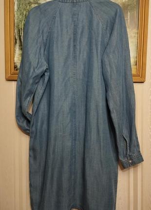 Оверсайз джинс  міді сукня сорочка ліоцелл superdry9 фото