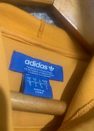 Кофта мужская adidas lampas спортивная весенняя осенняя летняя с капюшоном худи с лампасами адидас оранжевая8 фото