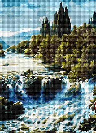 Алмазная мозаика красивый водопад 40х50 см colorart sp0812 фото