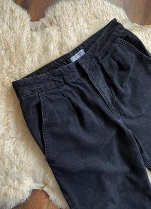 Широкі чорні джинси з високою талією, палаццо3 фото