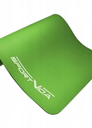 Коврик (мат) спортивный sportvida nbr 180 x 60 x 1 см для йоги и фитнеса sv-hk0248 green3 фото