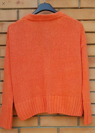 Кардиган кофта джемпер светр в'язаний оранжевий на гудзиках2 фото