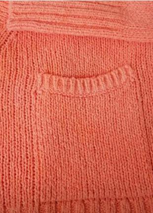 Кардиган кофта джемпер светр в'язаний оранжевий на гудзиках5 фото