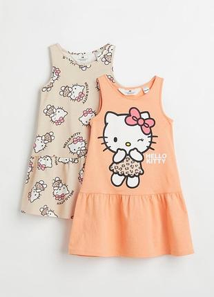 Платье летнее сарафан платья h&m hello kitty хлопок