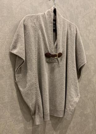 Стильное пончо кейп свитер бренда massimo dutti, размер s-l2 фото