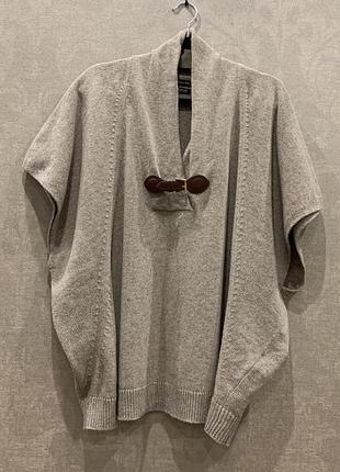 Стильное пончо кейп свитер бренда massimo dutti, размер s-l