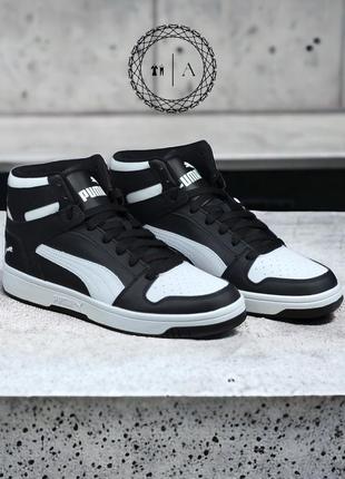 Puma rebound layup sl 369573-01 black/white чоловічі кросівки