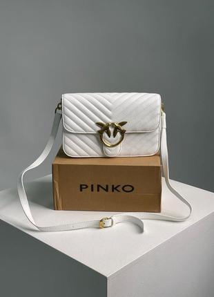 Pinko classic love bag bell simply white4 фото