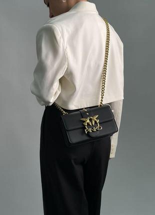 Pinko mini love bag one simply black/gold6 фото