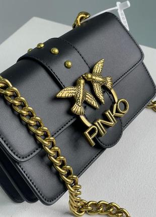 Pinko mini love bag one simply black/gold5 фото