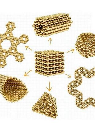 Подарочный набор: магнитный конструктор нео neocube золотой zq-741 + серебряный3 фото