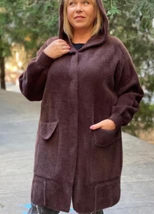 Шикарна альпака пальто батал туреччина люкс якість1 фото