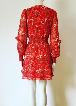 Сукня червоне з рюшами stradivarius6 фото