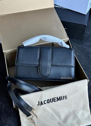 Сумка jacquemus le grand bambino black из натуральной кожи