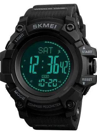 Часы для мужчины skmei 1356bk black, военные тактические часы, часы fm-557 тактические противоударные