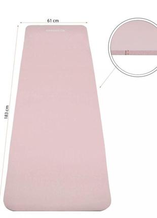 Коврик (мат) для йоги и фитнеса springos nbr 1.5 см yg0040 pink10 фото