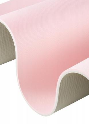 Коврик (мат) спортивный 4fizjo tpe 180 x 60 x 1 см для йоги и фитнеса 4fj0200 pink/grey7 фото