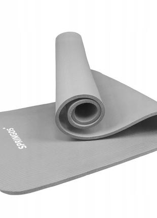Коврик (мат) для йоги и фитнеса springos nbr 1.5 см yg0041 light grey