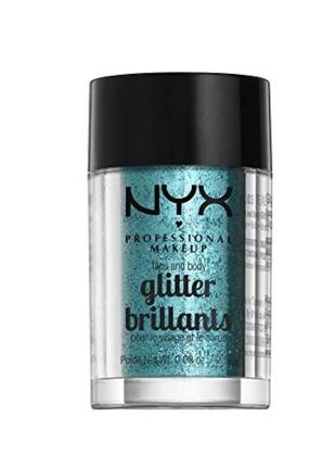 Глиттер nyx professional makeup face & body glitter, gli 03 teal, зелений