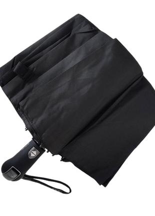 Мужской надежный черный зонт на 12 спиц 57365 фото