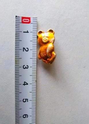 Брошь - значок ссср олимпийский мишка4 фото