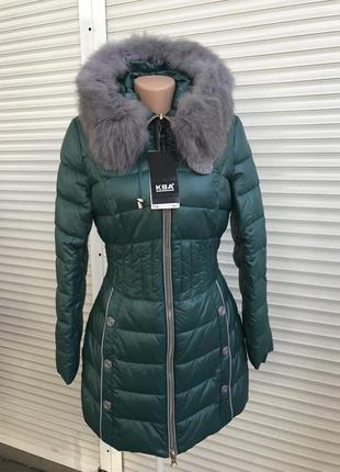 Шикарная зимняя куртка с натуральным мехом1 фото