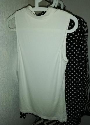 Гольф безрукавка в рубчик бавовна молочний