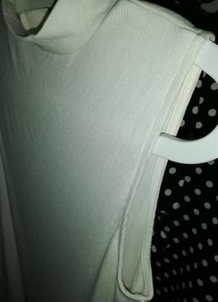 Гольф безрукавка в рубчик бавовна молочний3 фото