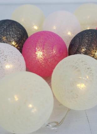 Гирлянда шарики, фонарики, цветной микс8 фото