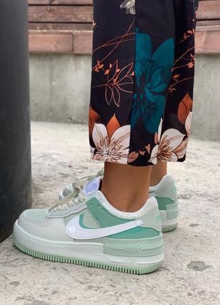 Кросівки nike air force 1 shadow green mint кроссовки7 фото