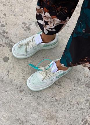 Кросівки nike air force 1 shadow mint green кросівки9 фото