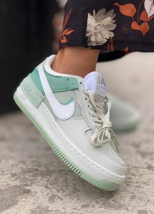 Кросівки nike air force 1 shadow mint green кросівки7 фото