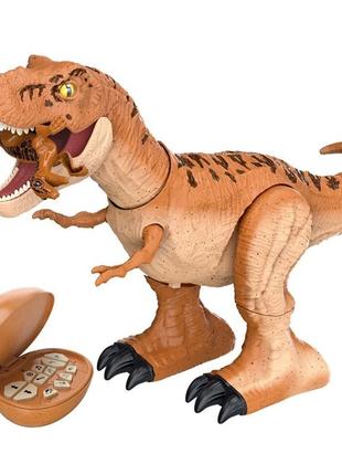 Большой робот тиранозавр на радиоуправлении интерактивная игрушка динозавр со светом и звуком + сенсорный