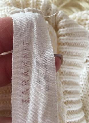 Zara knit свитер в косы слегка удлинённый4 фото