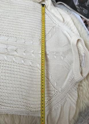 Zara knit свитер в косы слегка удлинённый3 фото