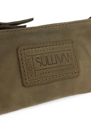 Ключниця шкіряна сумочка для ключів sullivan 1228 (5.5) оливкова