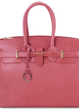 Tl bag шкіряна сумка жіноча tuscany tl141529 (рожевий)