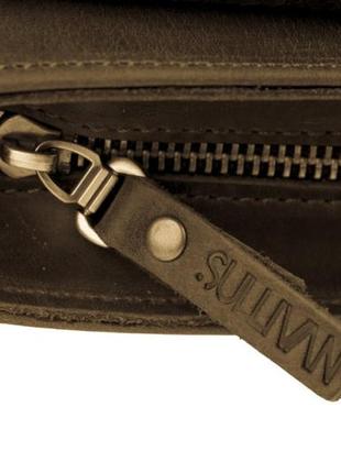 Сумка жіноча шкіряна маленька клатч sullivan 2653(25) оливкова2 фото