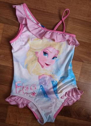 Рожевий Купальник на дівчинку 6-7 років єльза холодне серце disney