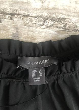 Блуза блузка черная шифоновая primark стильная модная красивая классическая офисная4 фото