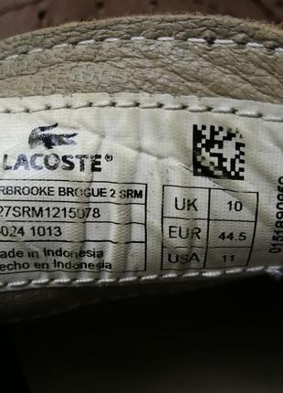 Мужские туфли броги lacoste sherbrooke5 фото