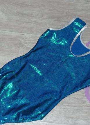 Фирменный нарядный купальник-трико для гимнастики,акробатики р 128-1405 фото