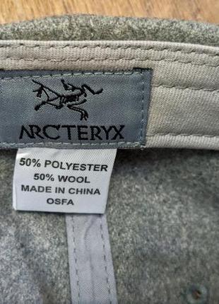 Зимова шерстяная кепка бейсболка arcteryx7 фото