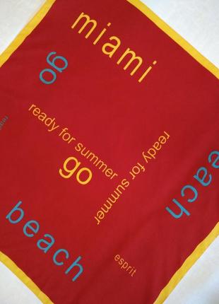 Яркий шелковый платок esprit, 50х51 см.