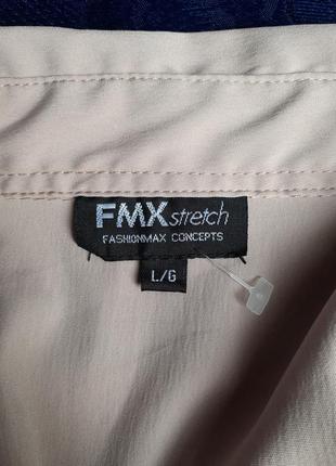 👚блуза рубашка 🛍fmx stretch fashion max concepts светлая с рукавом7 фото