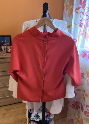 Блузка италия 🇮🇹 красивая элегантная красная красивая спинка2 фото